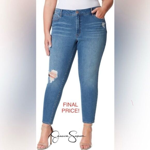 ❤️BRAND NEW Jessica Simpson Plus Adored High Rise Ankle Jeans - Picture 10 of 10